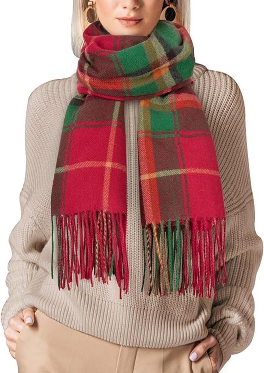 Scarf, Scarf Women, Women Hair Scarf, Women Christmas Scarf, Fashionable Long Plaid Large Mesh Scarf, 70 x 200 cm