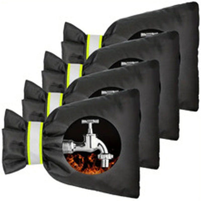 4 Pieces, Faucet Protector, winter outdoor faucet covers, faucet comfort cover, thick outdoor faucet cover, 21 x 15 cm, Black