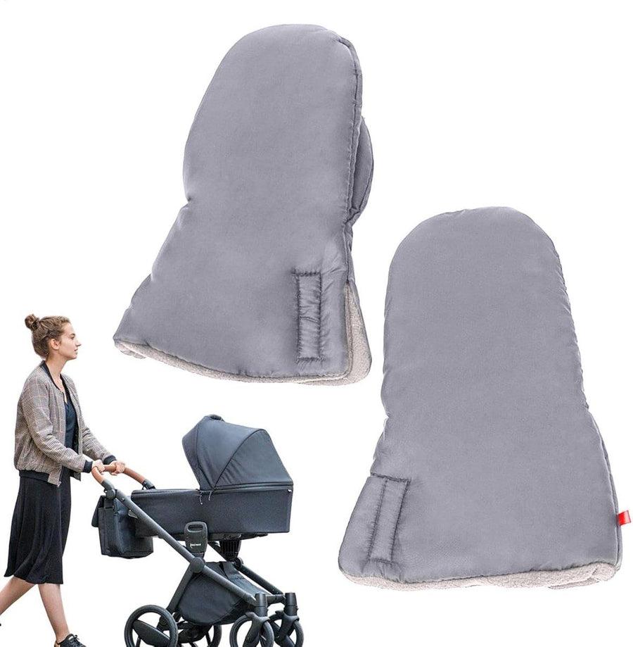 Stroller hand warmer, stroller gloves, hand warmers, Foldable hand warmer for cold weather, Adjustable anti-freeze stroller gloves, 30 x 20 cm, Grey
