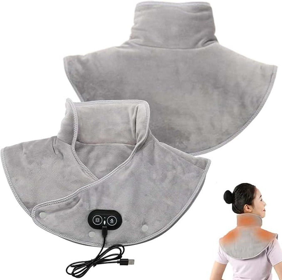 Electrically heated shoulder pads, neck support, three-setting neck massage and heat therapy, warm scarf. for relaxing shoulders, neck