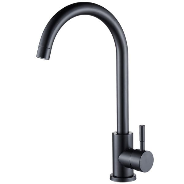Kitchen Faucet, Single Handle High Arc Sink Faucet, 360 degree rotation, single-handle control, Matte Black Finish