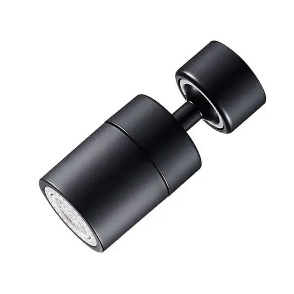 Faucet aerator, 360 Degree Rotation rotatable nozzle for kitchen faucet, 2 Outlet Positions, M22/M24 Thread Compatibility, 2 Spray Modes, Black Finish