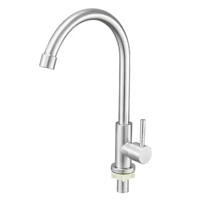 Stainless steel faucet- Single cold water tap, 28 x 17 Overall Size, cold water use, multiple spray modes, Silver Finish