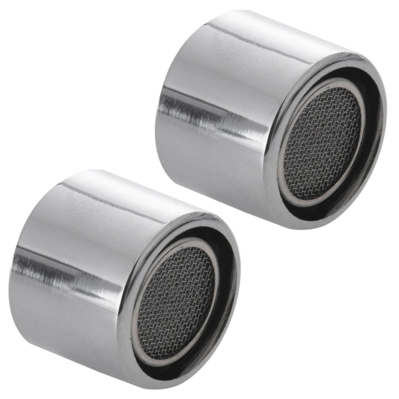 2 pcs 20 mm Internal Thread Water Saving Faucet Spout Aerator Nozzle, Rubber material, Silver/Black Finish Options
