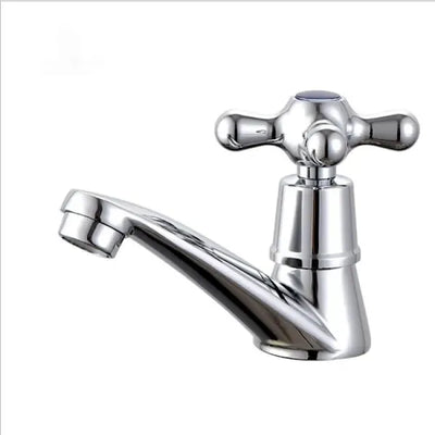 Single Cold Water Faucet, Single Cold Water Faucet Basin Faucet, alloy material, G1/2 Thread, Chrome/Blue Finish Options