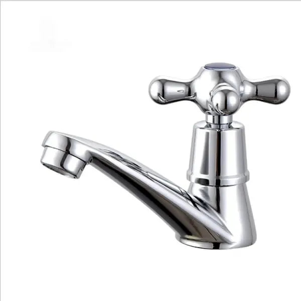 Single Cold Water Faucet, Single Cold Water Faucet Basin Faucet, alloy material, G1/2 Thread, Chrome/Blue Finish Options