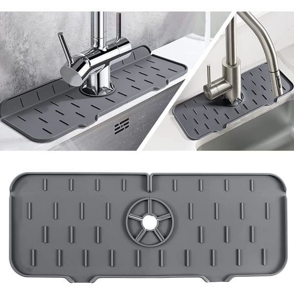 Sink protector, silicone sink mat, faucet splash guard, silicone splash guard under the faucet, kitchen and bath protection