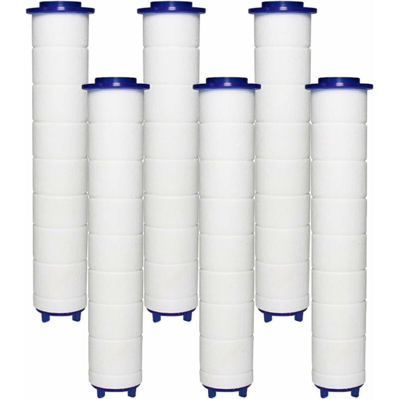 Filter Shower Head 6 PP Cotton Filters, PP Cotton Filter Element for Shower Head and Ionic Filter, for Rain Shower Head