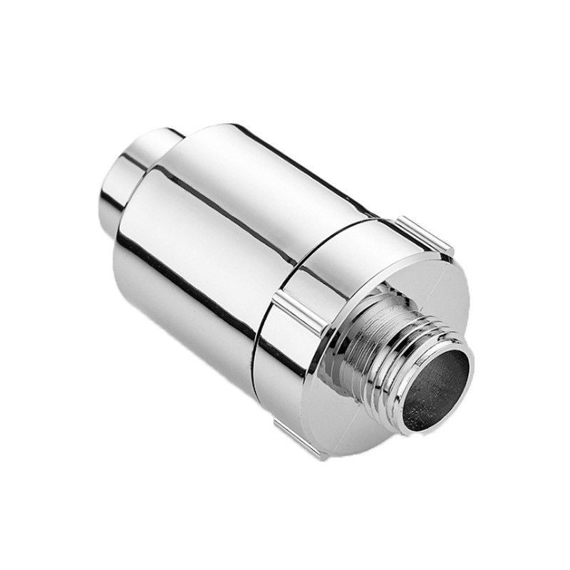 2 pcs Faucet Water Purifier and Shower Water Filter, Tap Water Filtration Cartridge, Household Water Softener, Silver Finish