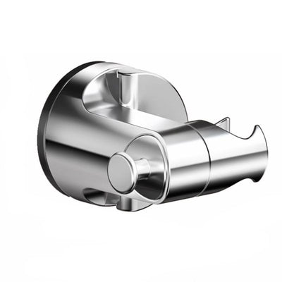 Adjustable Shower Head Holder with Suction Cup, ABS material, comfortable shower coverage, bathroom upgrade use, Silver Finish