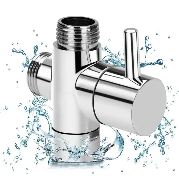 Diverter Valve Bathtub Shower Three-Way Valve, brass material, 1/2" Thread, G1/2 Thread, 3-Way Diverter, Chrome Finish