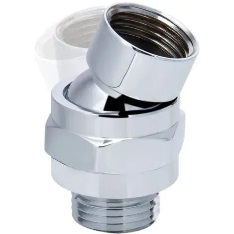 Adjustable Brass Swivel Ball Joint, Shower Connection Swivel Ball Joint, Shower Ball Joint Adapter, Grey/Platinum Finish Options