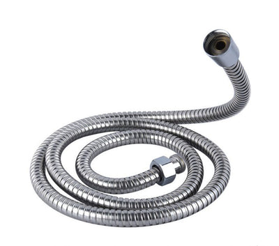 Stainless Steel Shower Hose, 2.5 m Length, EPDM Inner Hose, Flexible Bathroom Connection, pressure-boosted flow, Silver Finish