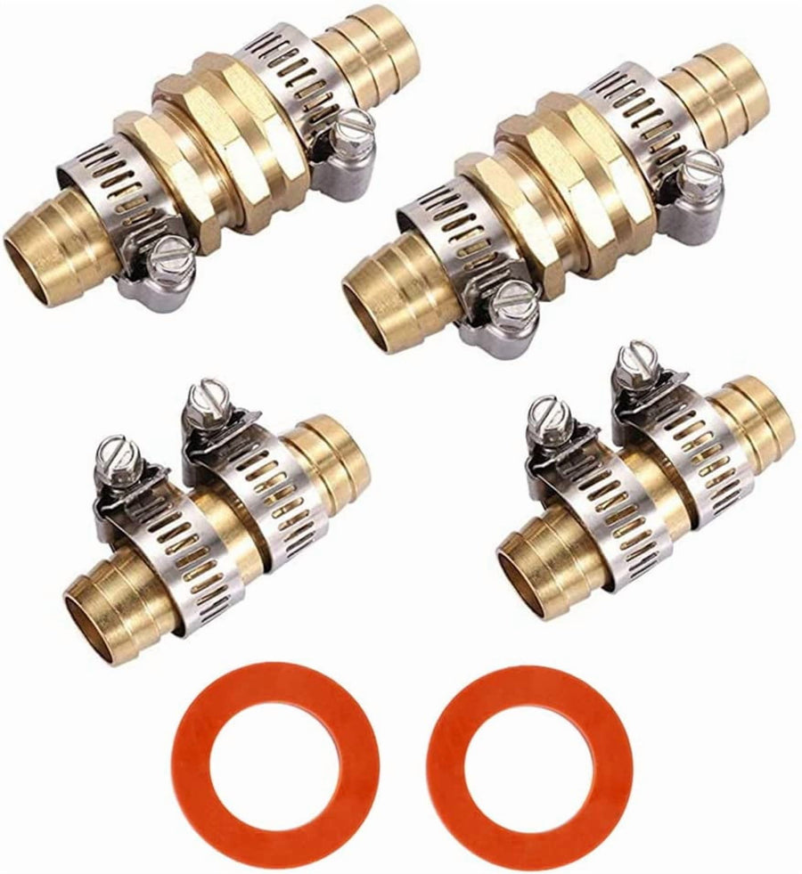 Garden Hose Mender Repair Kit, 2 Set 5/8 Inch Aluminum End Splicer for Garden Hose Repair, Aluminum Construction
