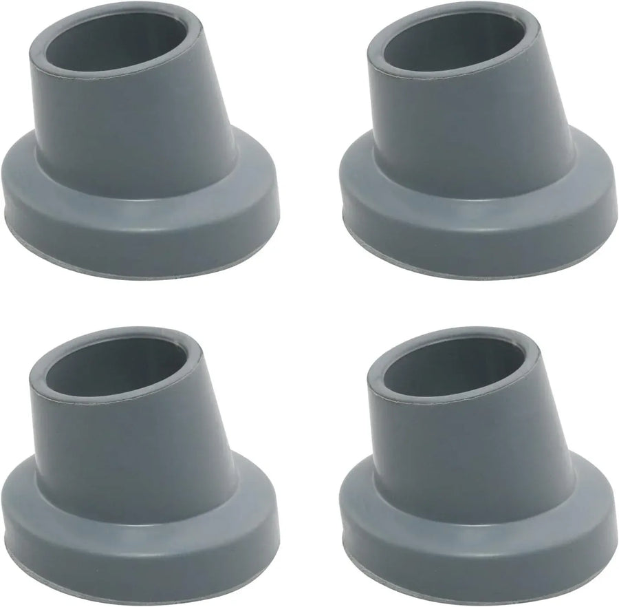 Shower Chair Rubber Tips 4 Pack, Non Slip Slope Replacement Feet Pads Floor Protectors for Tub Transfer Bench, 1 1/8 Inch ID Gray
