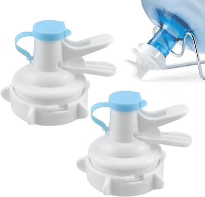 5 Gallon Water Dispenser Valve Reusable Plastic Spigot Faucet for 55mm Non Threaded Crown Top Jugs and Bottles, 2 Pack