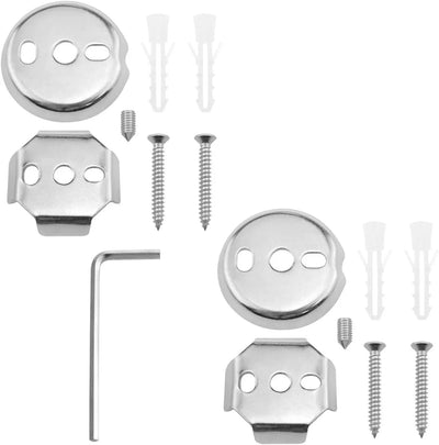 Universal Towel Bar Replacement Bracket Set with Screws and M3 Wrench for Wall Mounted Bathroom Hardware, 1.38 Inch