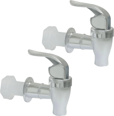 2 Pack Universal Plastic Beverage Dispenser Spigot Replacement, Leak Proof Faucet for Water Coolers, Party Jugs and Home Brewing
