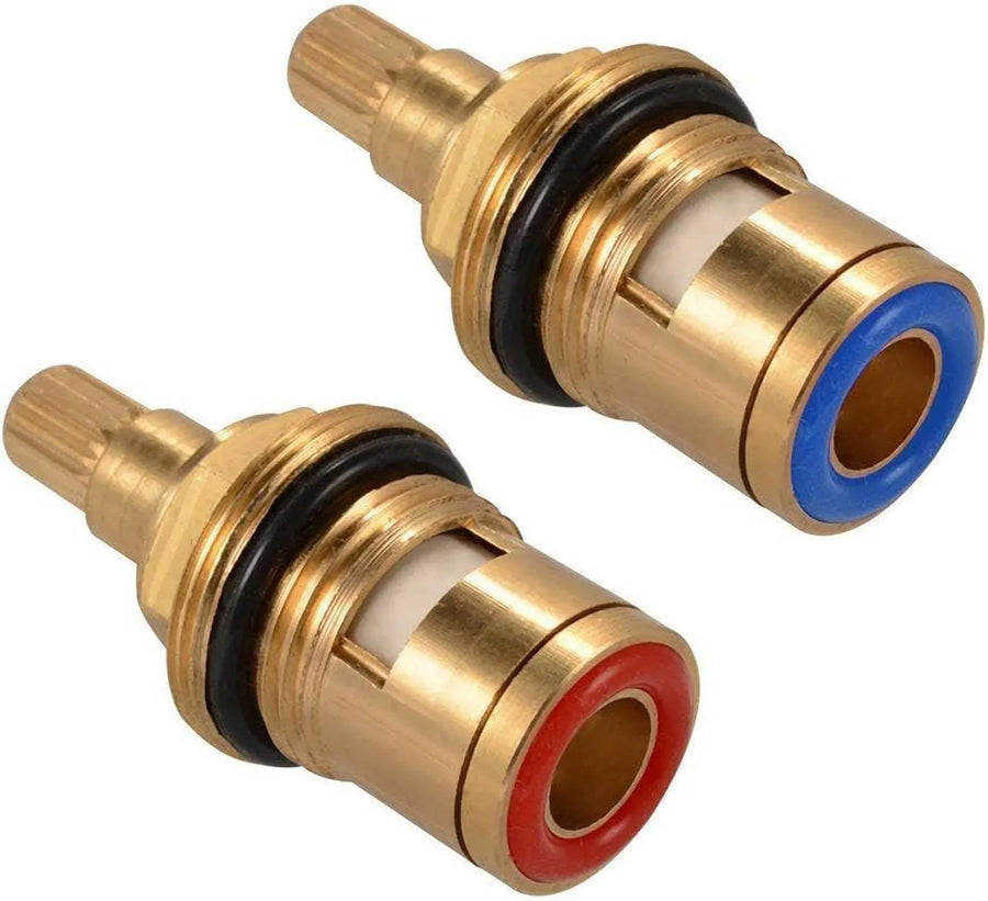 2 Pcs Faucet Ceramic Valve Cartridges Quarter Turn Replacement for Hot and Cold Taps, 1/2 Inch, Replacement Use
