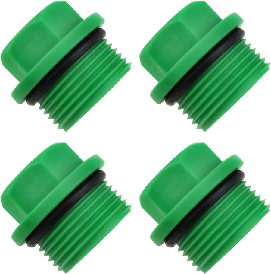 3/4 Inch Garden Hose Cap 4 Pack Plastic Water Pipe Plug End Cap Connector for Garden Hose Tube Green, Durable Plastic Construction