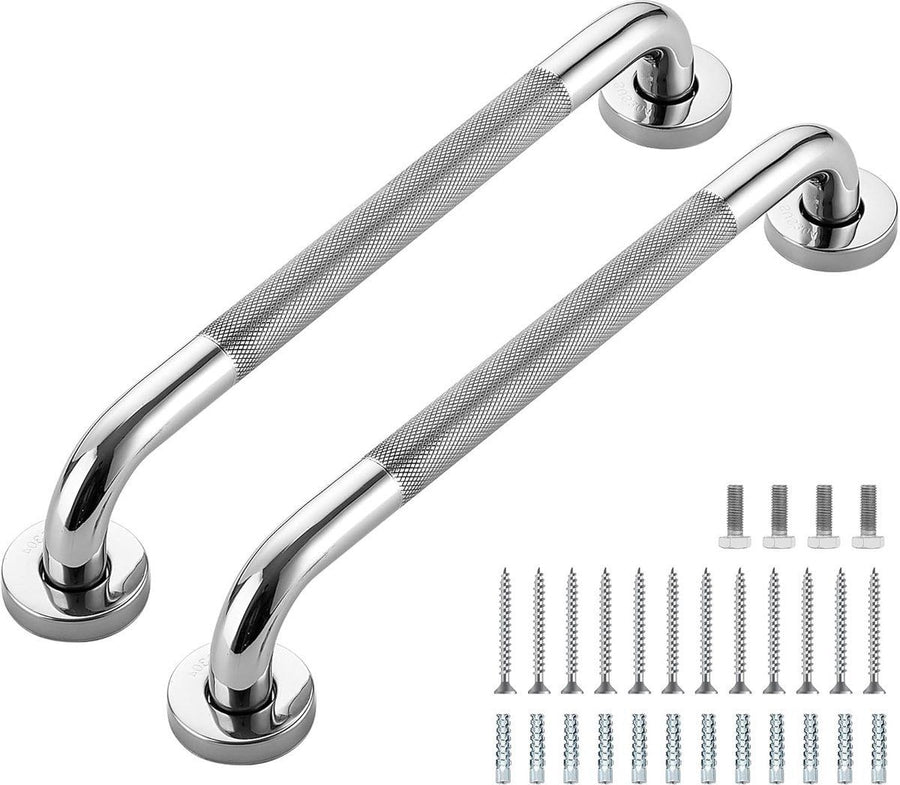 2 Pieces, Shower Grab Bars, Grab bars for toilet and shower, Non-slip stainless steel shower grab bars, Toilet grab bars, 40 cm