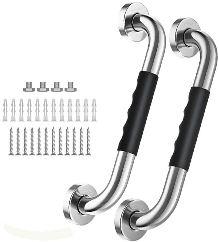 2 Pack, Wall Bracket for Handrail, Non-slip handrail for the bathroom, for shower, toilet, bath, for Home, Travel and Daily Use, 30 cm