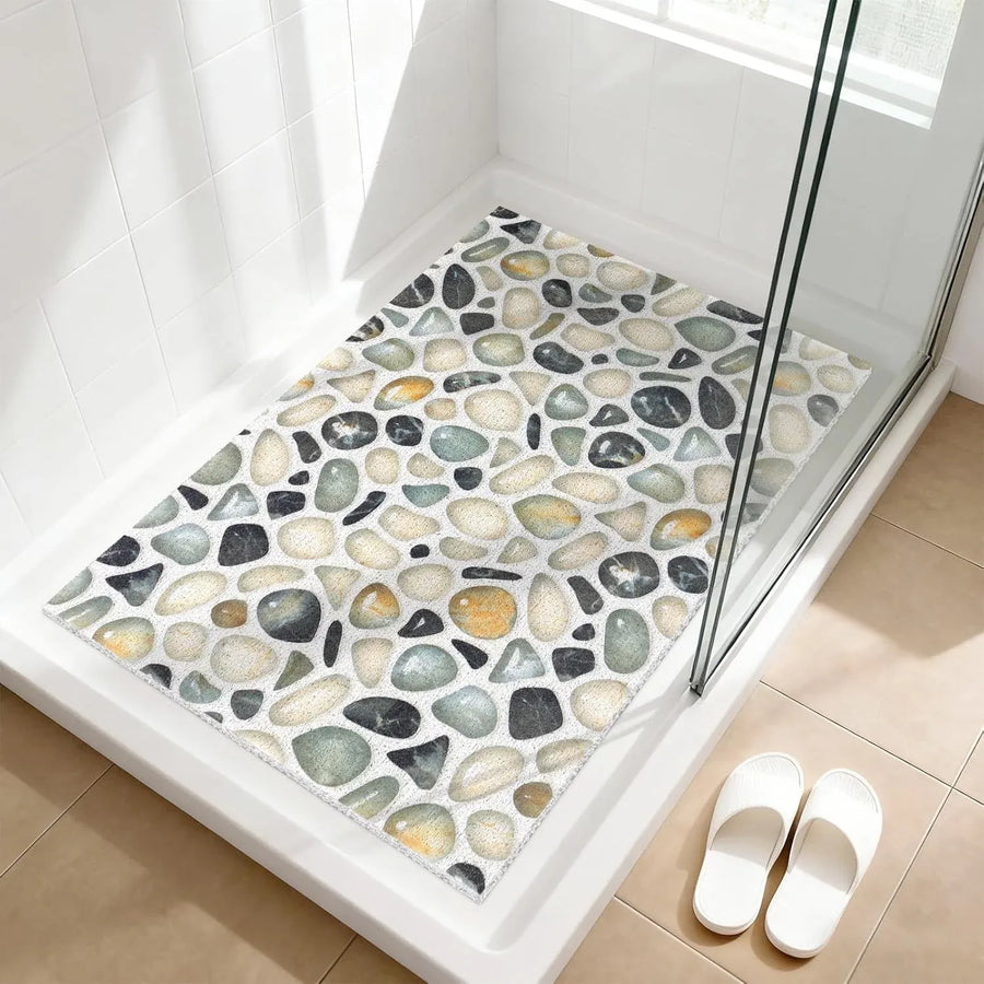 Shower Mat Non-Slip, Quick Drying Anti Mats for Inside Shower, Soft PVC Loofah Foot Scrubber Mat, Extra Large Bath Tub, Bathroom, Floor, Hotel