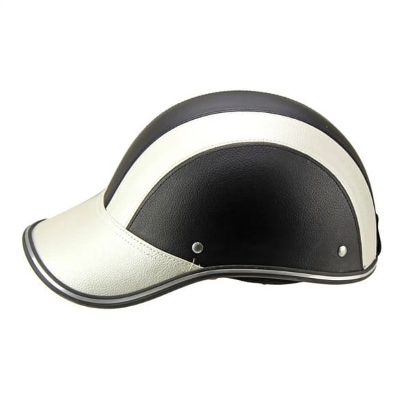 Motorcycle Half Helmet Cap Half Helmet Electric Bike Scooter UV Protection Safety Helmet 54-60cm Silver Silver, Made of Fabric