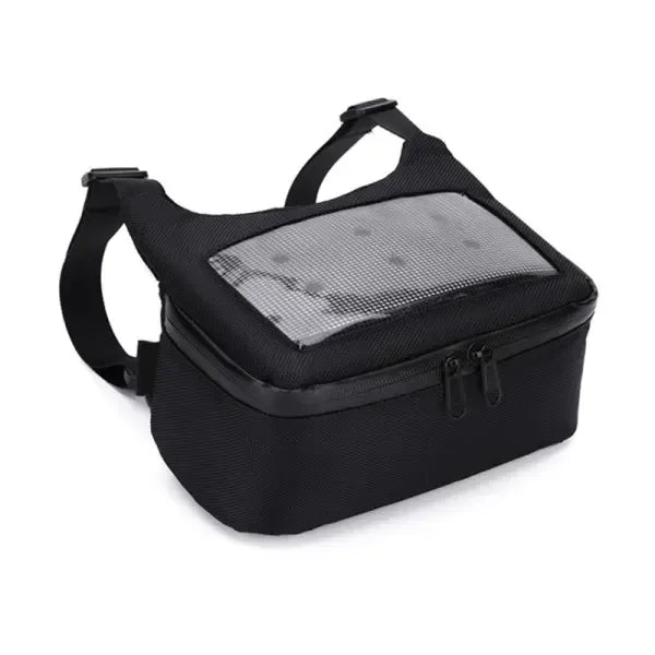 Replacement Electric Bicycle Handlebar Front Bag Waterproof Motorcycle Main Bag Motocross E-Scooter Phone Navigation Bag Package Pouch, Black Color