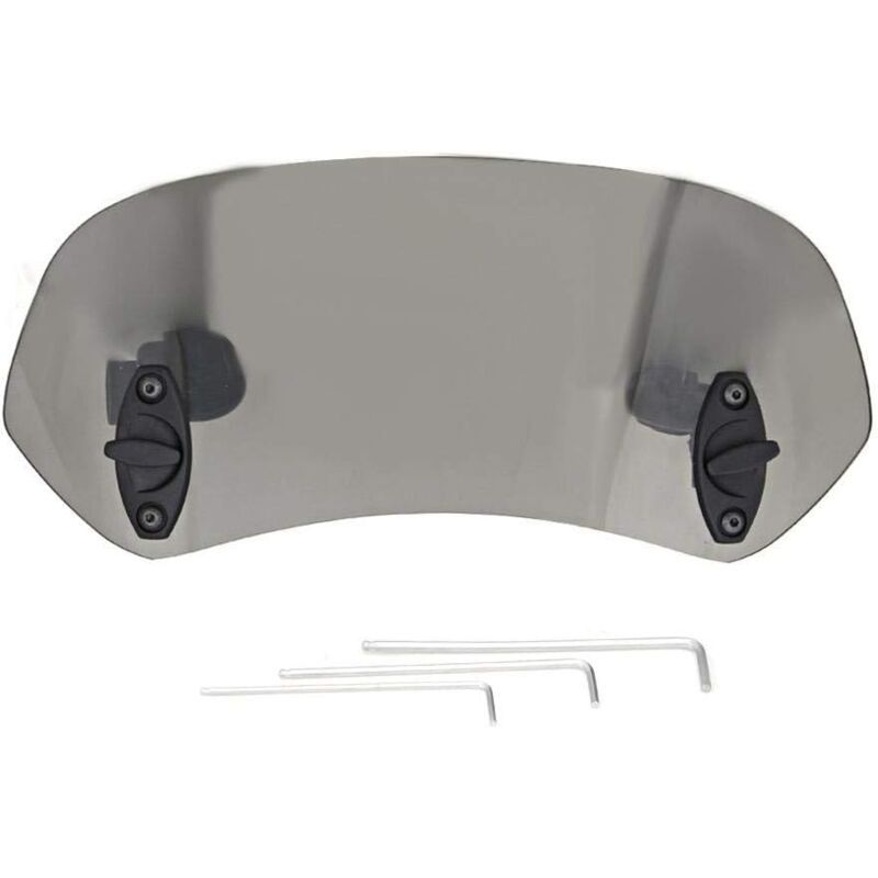 Motorcycle Windshield-Adjustable Clip On Windscreen Wind Deflector Windshield Accessories for Motorcycle Tawny, Made of Acrylic
