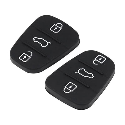 2Pcs Silicone Key Case Compatible with Kia Sportage Cee'd Picanto Rio \u0026 Hyundai i10 i20 i30 ix20 ix35 - 3 Buttons Remote Control Cover