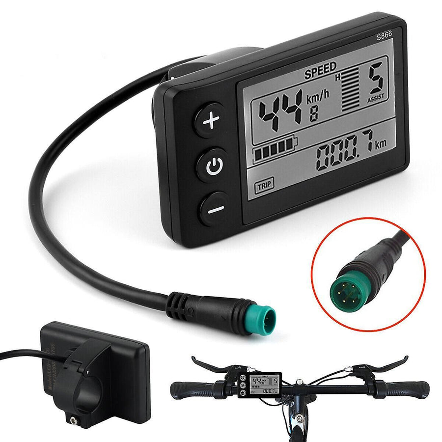 Long Lasting Premium New LCD display for electric bike 24V/36V/48V Display E-bike Electric bike, Made of Plastic