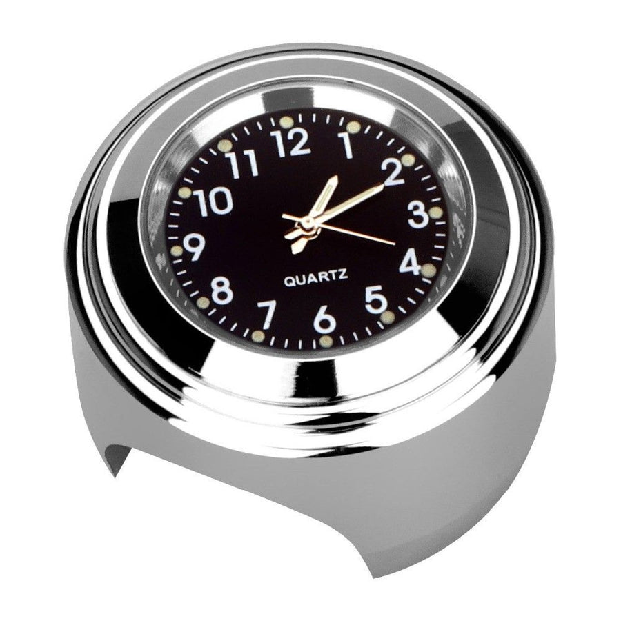 Durable High Quality Analog watch for motorbikes, mopeds and bicycles, Made of Aluminum, Black Color, Perfect Fit