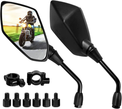Sturdy Heavy Duty Compatible Motorcycle mirror, pair of universal rearview mirrors, suitable, Clear Color, Top Quality