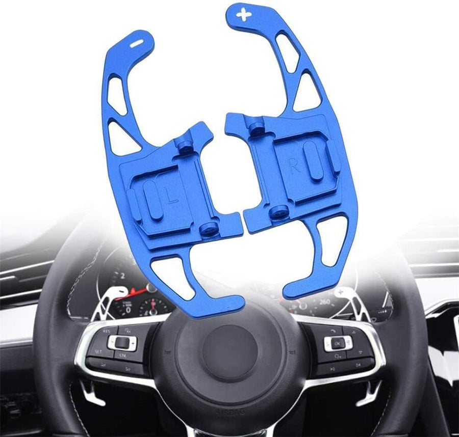 High-performance aluminum gearshift paddles (blue) for Golf Golf 7 R-line (models 2015-2019), Golf 7 GTI (models 2015-2019), Replacement Part