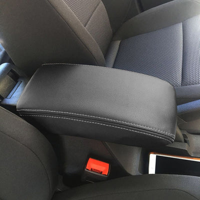 Car Armrest Seat Box Cover Car Interior Accessories Auto Armrest Cov, Replacement Part, Made of Leather, Black Color