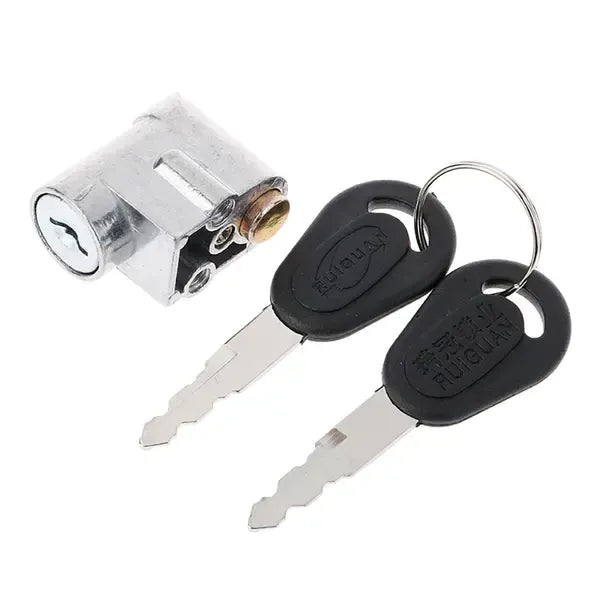 Long Lasting Premium Compatible Battery Lock Cover with 2 Keys E-Bike Switch, Made of Metal, Black Color, Easy Installation