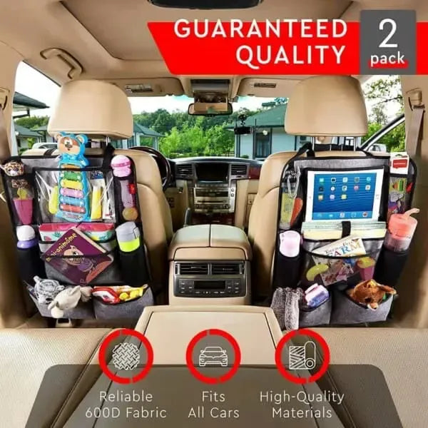 Sturdy Heavy Duty Backrest Storage – Backrest Pocket for Kids in the Car Organizer—pa, Black Color, 1 Pcs Pack