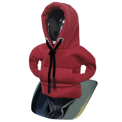 High Performance Replacement Car Hoodie Protection Design Decoration Gear Shift Lever - Red, Made of Cotton + Polyester
