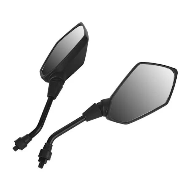 Replacement Rearview Mirrors Pair Universal Motorcycle Modification Rearview Mirror Motorcycle Accessories Black (10mm), Made of Abs
