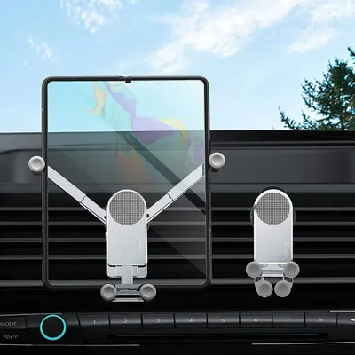Replacement Gravity Biltelefonhållare Kompatibel med Samsung Galaxy Z Fold 4/z Fold 3, Car Air Vent Clip Mount Smart Phone Stand Silver