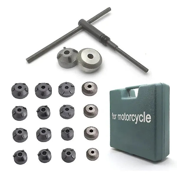 18pcs/set Carbide Valve Grinding Wheel Valve Seat Cutter Broach Head Tool Holder Engine Valve Seat Repair Tool Kit, Made of Diamond