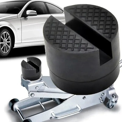 Reliable Professional Car Gummi Jack Pad Ramskydd Adapter Jacking Pinch Weld Black, Made of Rubber, 1 Pcs Pack