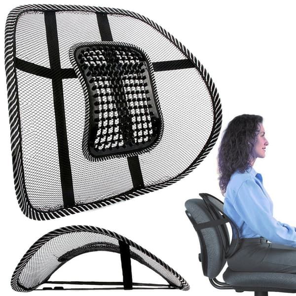 Professional Ergonomic Lumbar Support - Backrest for Chair & Car Seat, Replacement Part, Made of Metal, Black Color