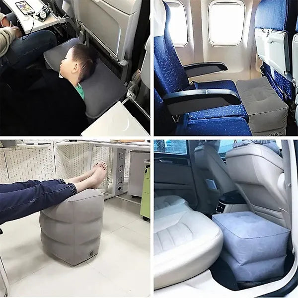 Replacement Airplane sleeping footrest pillow children resting pillow on airplane car, Made of Pvc, Blue Color