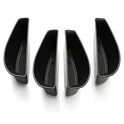 Premium 4pcs - Id.4 Id4 Id 4 Door Handle Storage Box Accessories, Replacement Part, Made of Plastic, Black Color