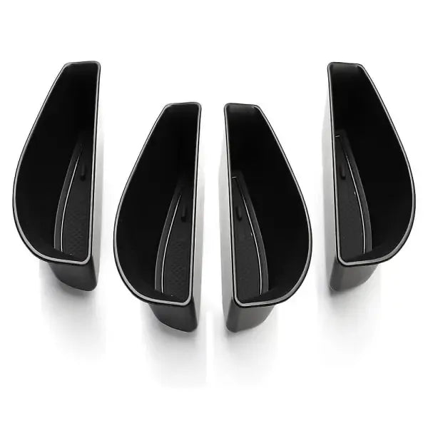 Premium 4pcs - Id.4 Id4 Id 4 Door Handle Storage Box Accessories, Replacement Part, Made of Plastic, Black Color