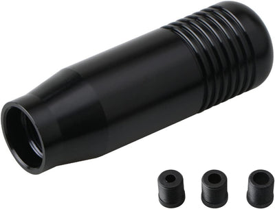 8.5CM Manual Car Gear Shift Knob - Universal 5.6-Speed Aluminum Gear Shift Knob Adapter - Gear Shift Knob (Black) Black—yux