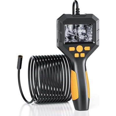 Industrial Endoscope 1080P HD Digital Inspection Camera with 8mm IP68 Waterproof Camera, Channel Camera with 2.8" IPS Screen, 16.5ft Semi-Rigid Cable