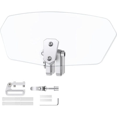 Motorcycle Windshield Adjustable Clip On Windscreen Extension Spoiler Wind Deflector for Motorcycle-Clear, Replacement Part